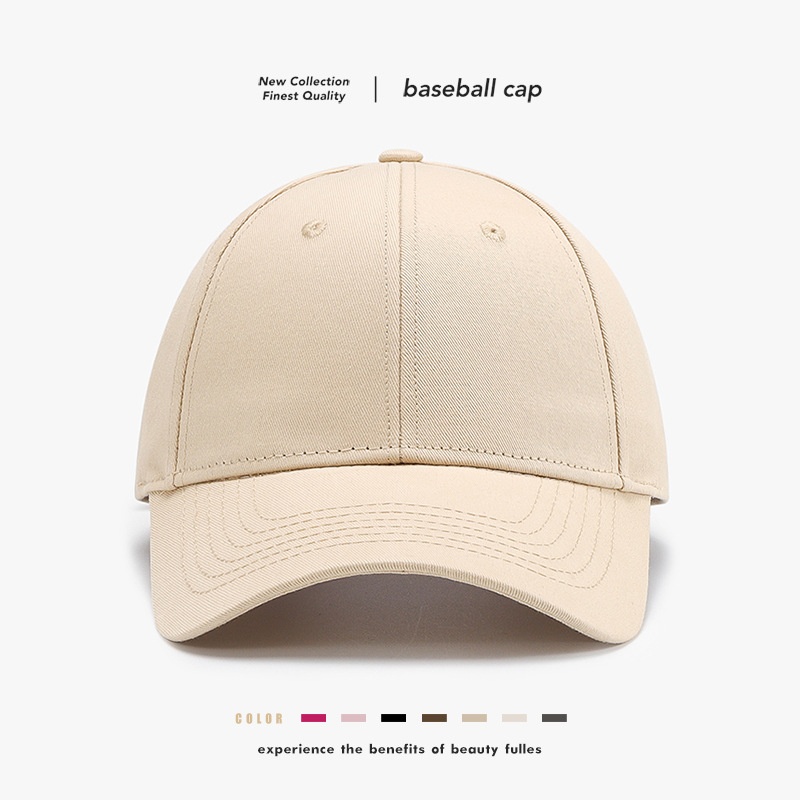 Baseball Cap Plain Solid Color Duckbill Hat Sun Protection Unisex_voghion.com