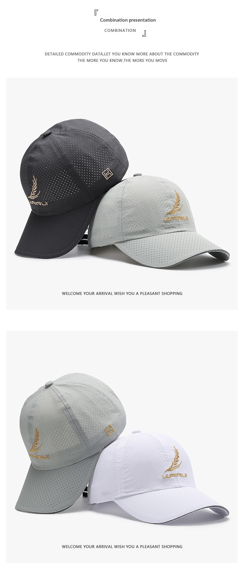 Gorra de béisbol transpirable secado rápido para deporte unisex_voghion.com