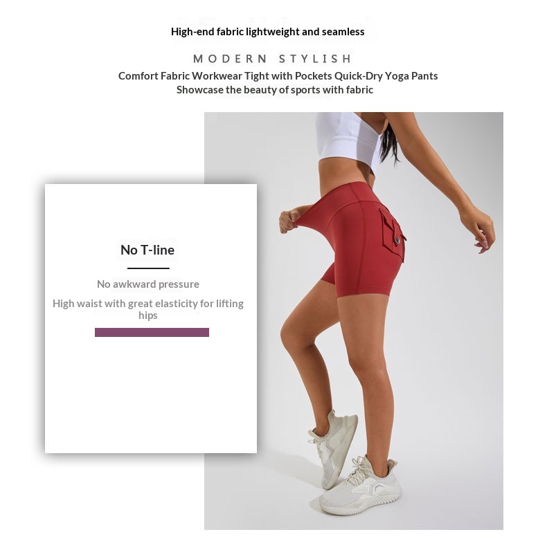 Fitness yoga shorts voor dames sneldrogend met push-up_voghion.com