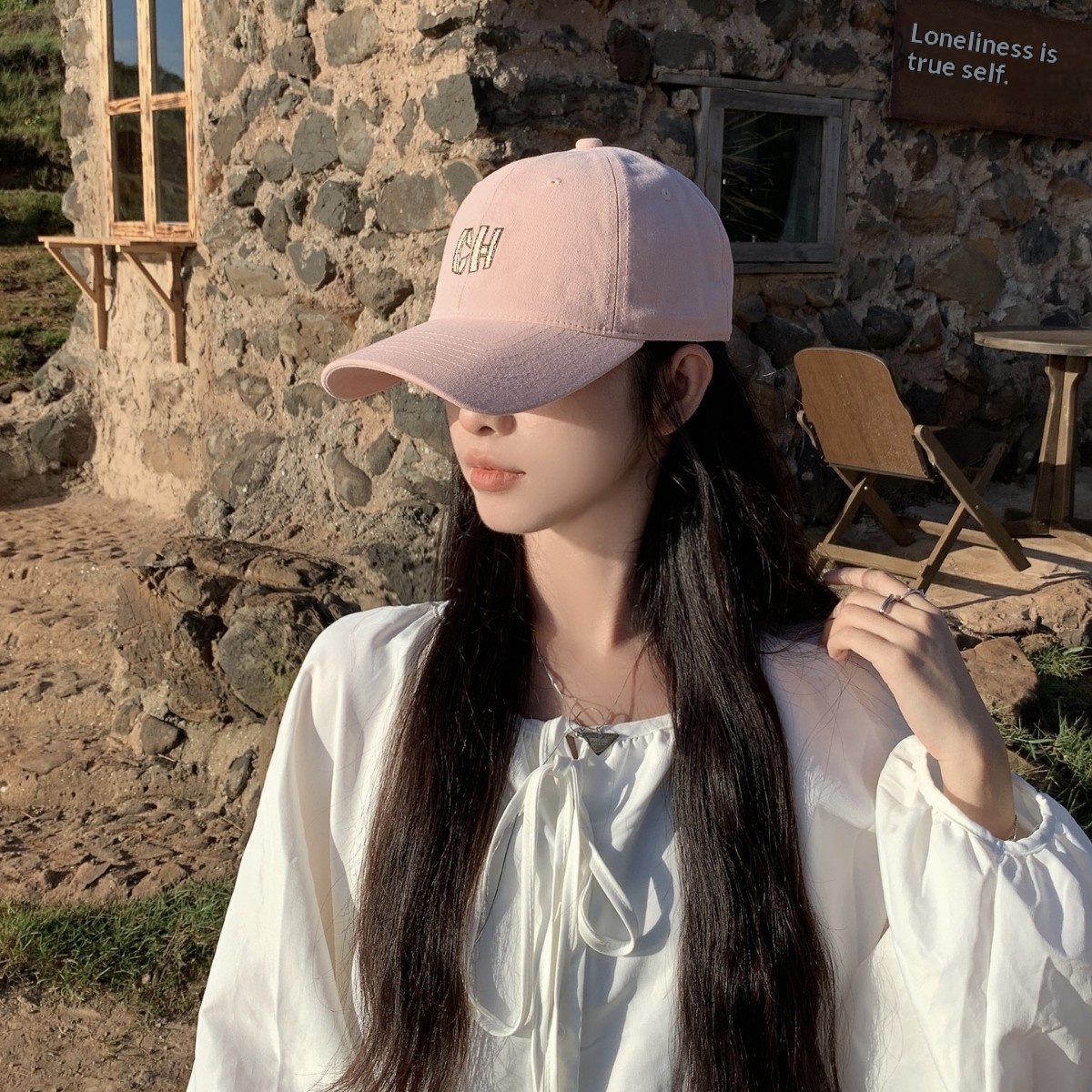 Tor Zur Wildnis Neuer Soft-Top-Hut mit besticktem Buchstaben, Gesichtsverschlankung, Frühlings-Herbst-vielseitige Baseball-Entenschnabelmütze im koreanischen Stil, Sonne_voghion.com
