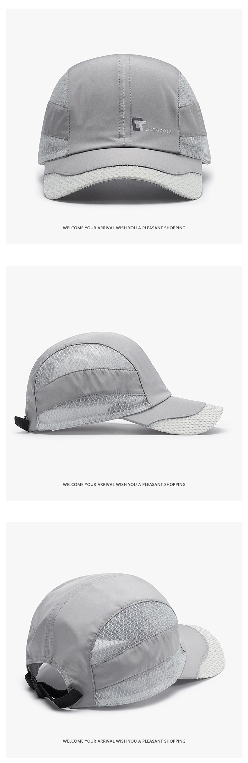 Gorra de béisbol informal de malla para hombre y mujer, fina, de secado rápido, transpirable, para deportes al aire libre y primavera/verano._voghion.com