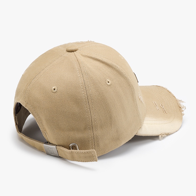 Tor Zur Wildnis New Style Distressed Embroidered Letter Hard Duckbill Hat For Men Women, Spring Autumn, Large Head Circumference, Wide_voghion.com