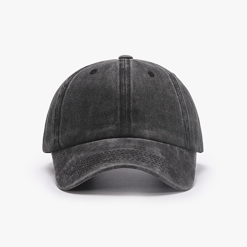 Tor Zur Wildnis Washed Coated Plain Brim Embroidery Sunshade Cap Custom Versatile Simple Retro Unisex Baseball Hat_voghion.com
