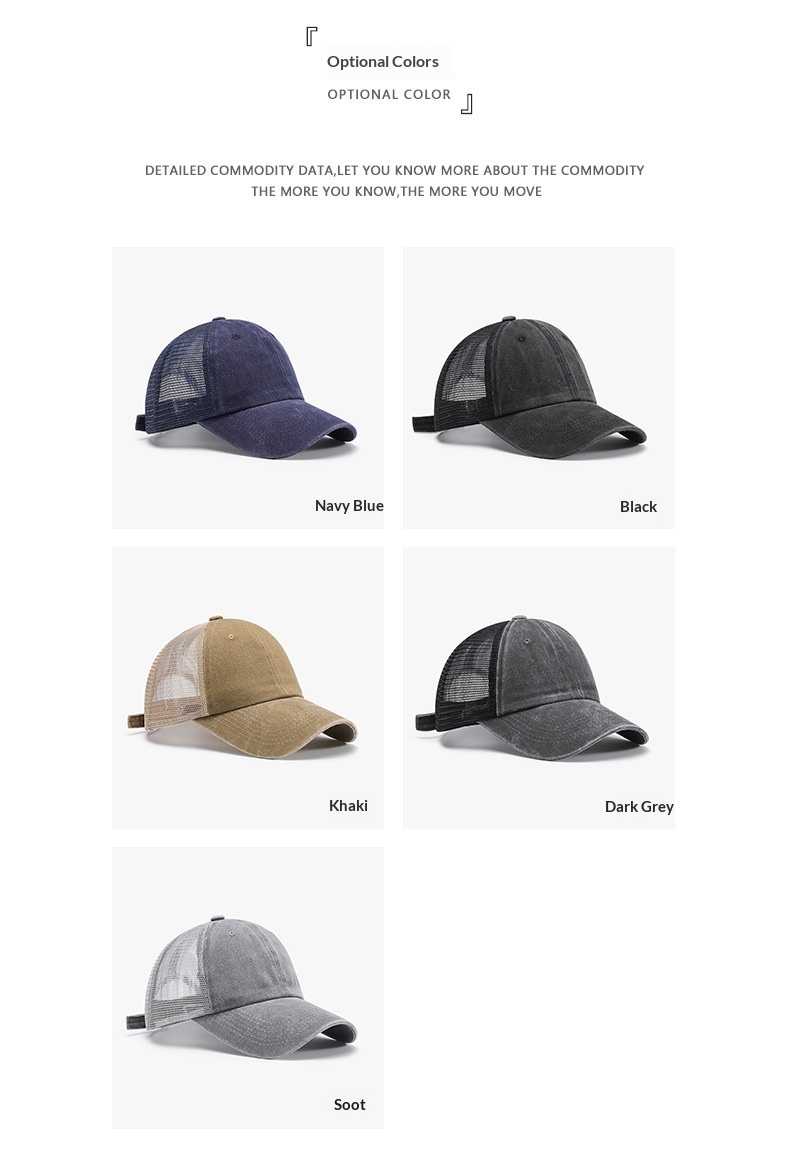 Tor Zur Wildnis New Men's Women's Spring Summer Vintage Washed Anti-Sun Outdoor Retro European And American Style Mesh Sun Hat_voghion.com
