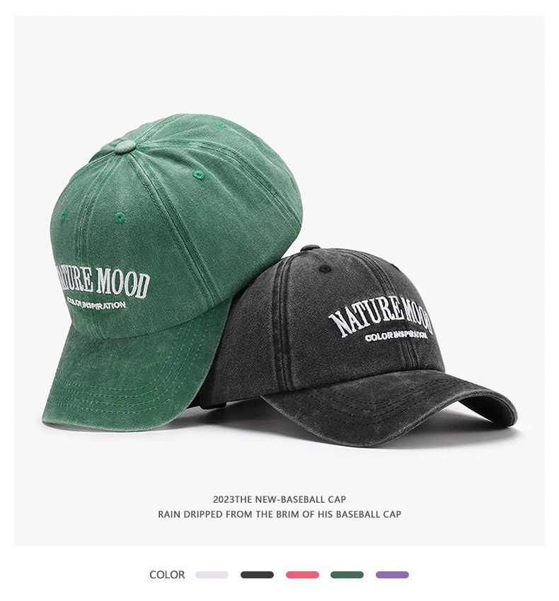 Retro baseball-lippis unisex kirjailulla ulkoiluun_voghion.com