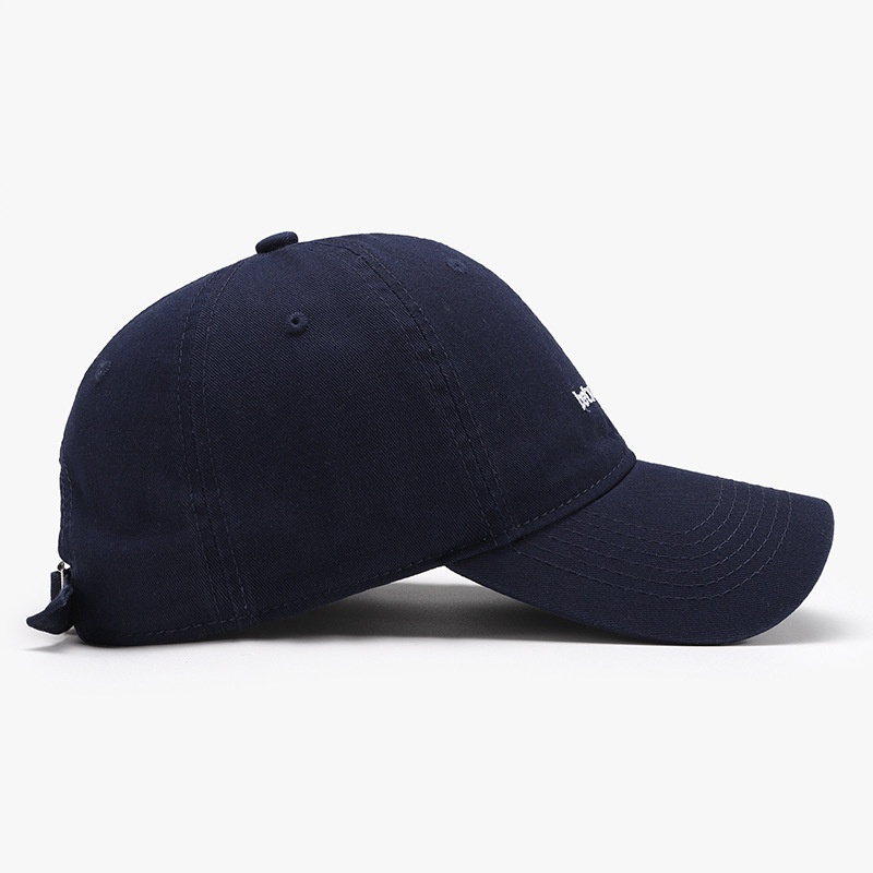 Tor Zur Wildnis Navy Blue Spring Soft Top Unisex Large Head Circumference Letter Embroidery Cap Washed Outdoor Fashion Simple Baseball_voghion.com