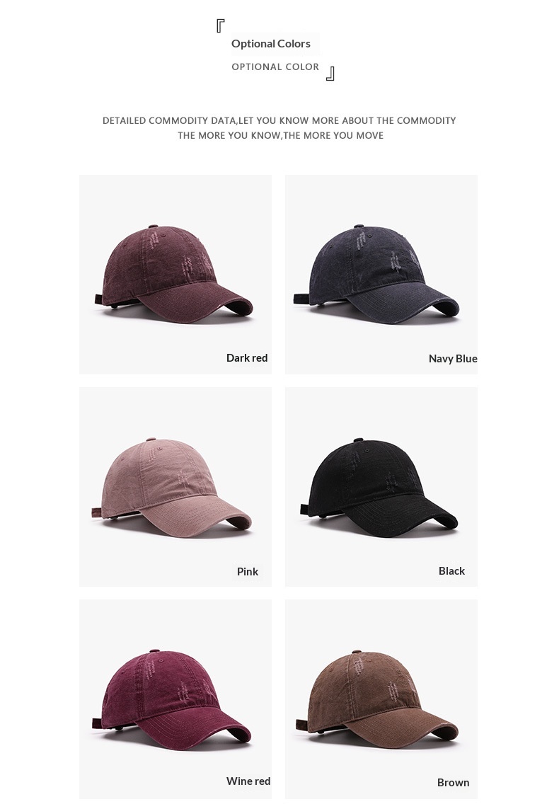 Washed Distressed Baseball Cap For Men Black Outdoor Casual Hat_voghion.com