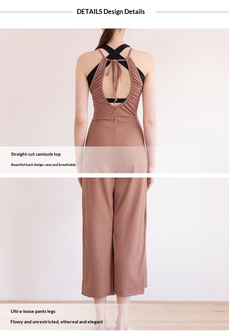 Yoga Jumpsuit With Open Back And Wide Leg Strappy Design_voghion.com