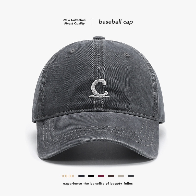 Tor Zur Wildnis Simple Large Letter Solid Color Soft Top Baseball For Men And Women, Couple Style, Casual Versatile Sunshade_voghion.com