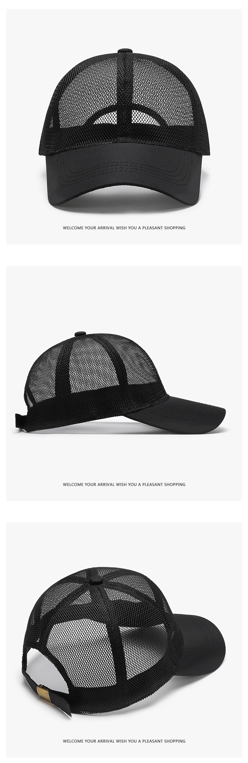 Mesh Baseball Cap For Women Sunshade Breathable Summer Hat_voghion.com