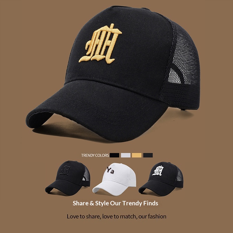 Summer New Mesh Breathable Comfortable Face-Slimming Baseball Unisex Sunshade Sun Protection Adjustable Duckbill Cap_voghion.com