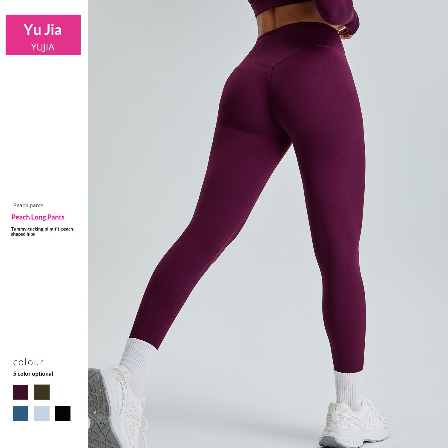 New European And American Style Tight Yoga Brushed High-Waist Tummy Control Butt-Lifting Sports Quick-Dry Running_voghion.com