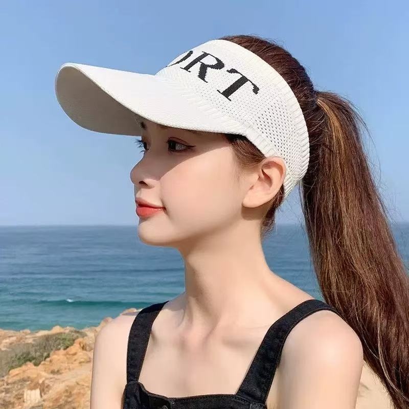 Gorra de béisbol con visera para mujer, estilo coreano, versátil y moderna, con protección solar, informal, para verano y otoño_voghion.com