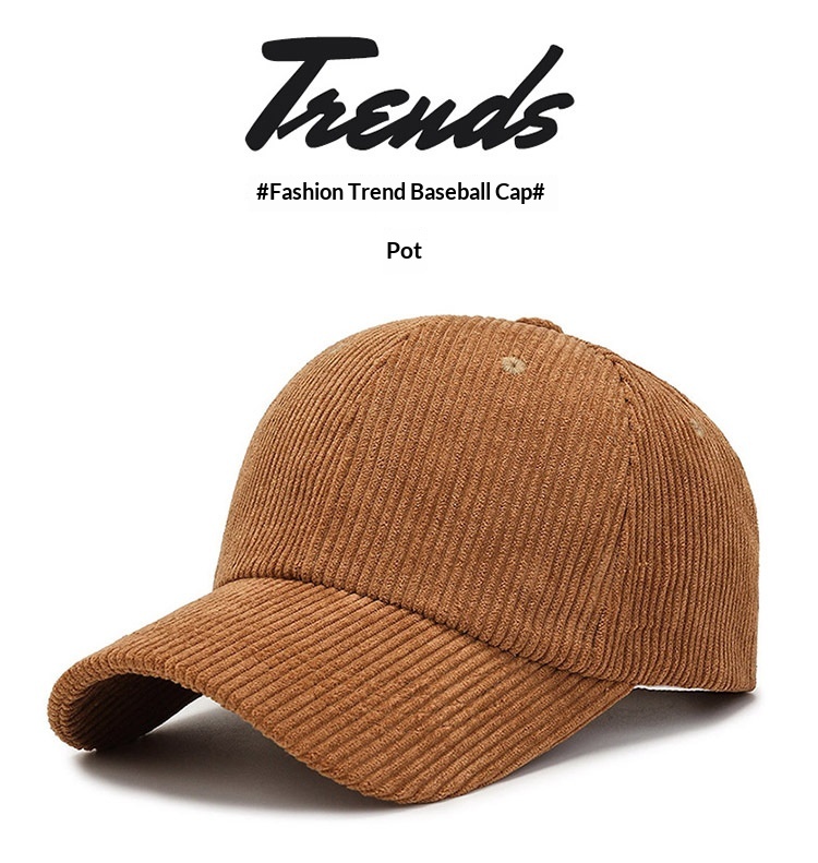 New Spring Autumn Version Baseball Cap Versatile Striped Corduroy Japanese And Korean Casual Internet Celebrity Sun Hat_voghion.com