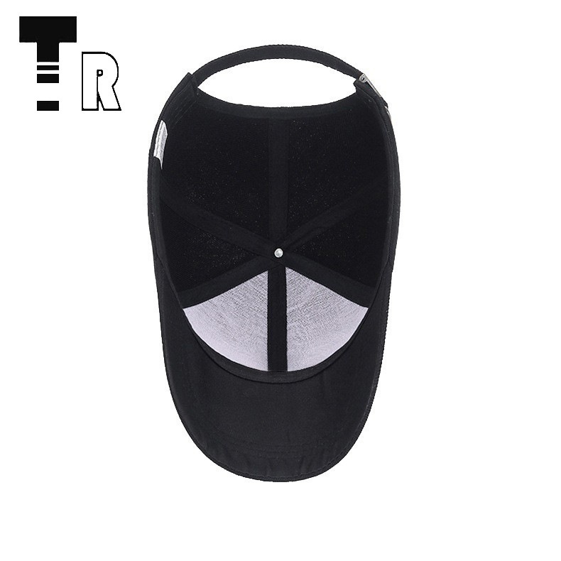 Boné de beisebol liso com alça ajustável para cabeças grandes, proteção solar, formato que afina o rosto, fecho de pressão._voghion.com