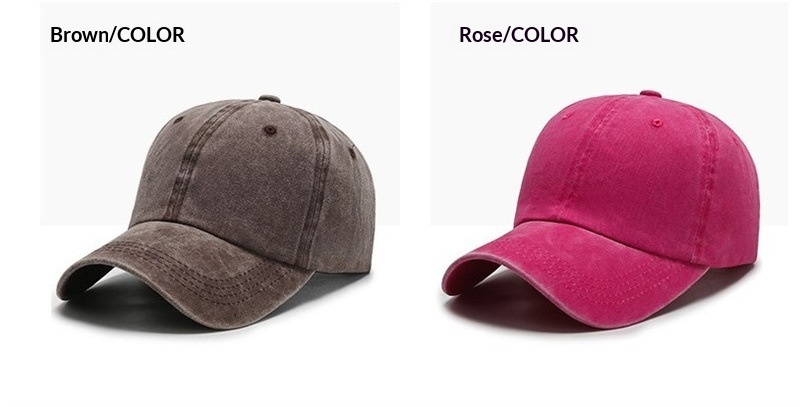 Washed Cotton Solid Color Plain Baseball Cap For Women And Men, Casual Duckbill Cap, Korean Style Vintage Adjustable Hat_voghion.com