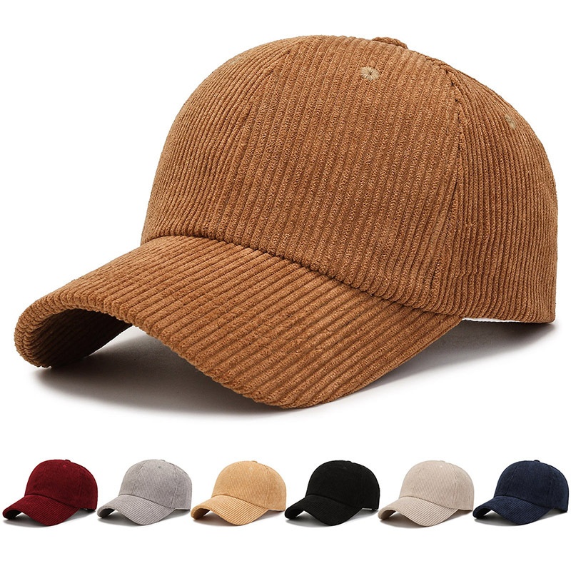 New Spring Autumn Version Baseball Cap Versatile Striped Corduroy Japanese And Korean Casual Internet Celebrity Sun Hat_voghion.com