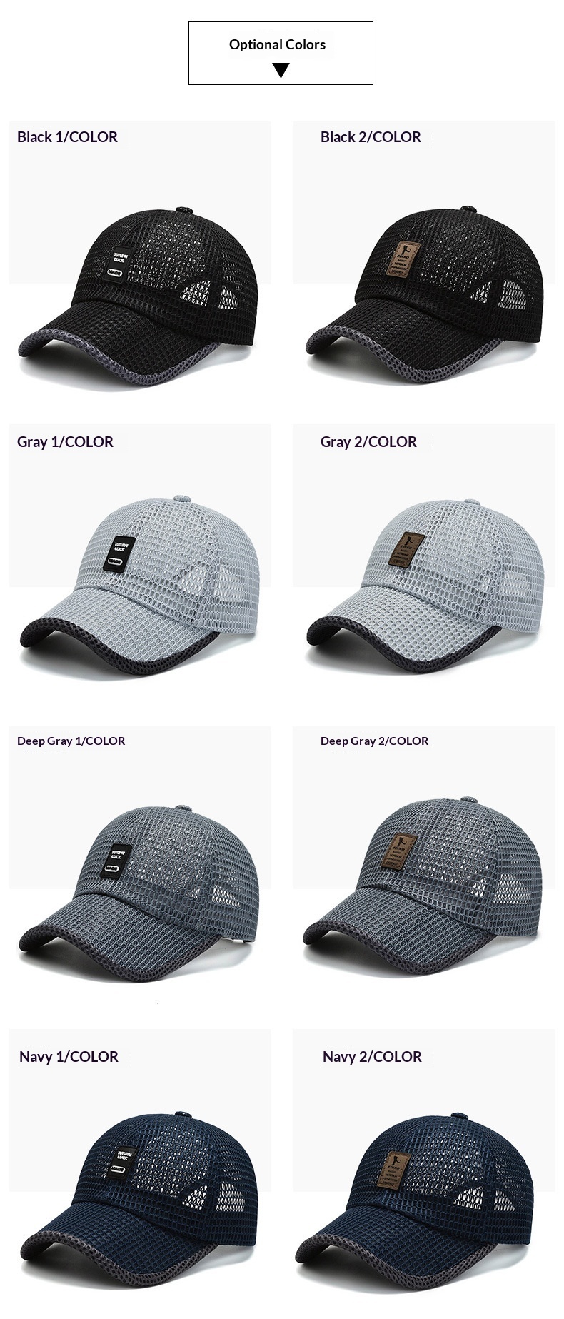 Atmungsaktive Mesh Baseballcap Für Outdoor Und Sonnenschutz_voghion.com