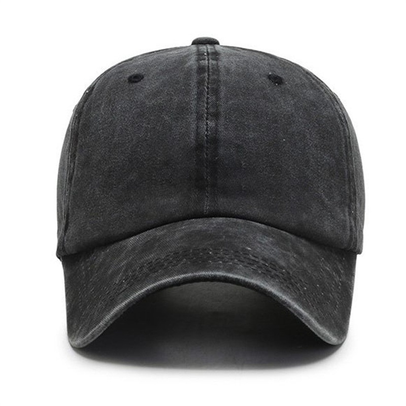 Washed Cotton Solid Color Plain Baseball Cap For Women And Men, Casual Duckbill Cap, Korean Style Vintage Adjustable Hat_voghion.com