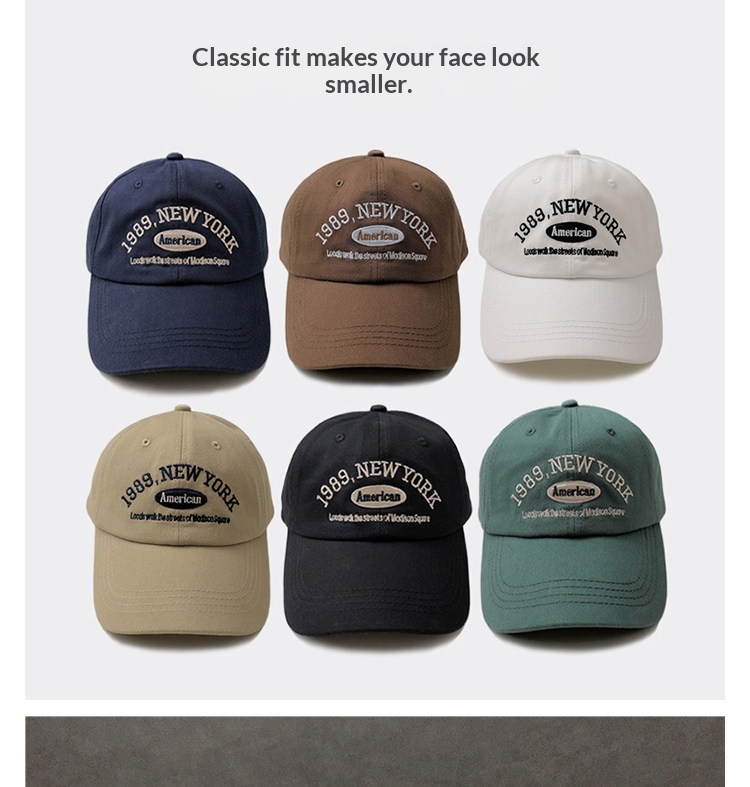 Koreansk retro baseballkeps för dam med broderi_voghion.com