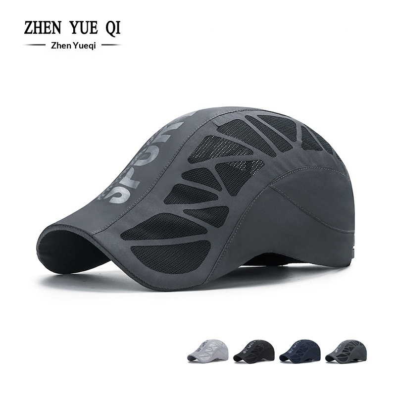 Summer New SPORT Letter Forward Men Breathable Mesh Sunshade Quick-Dry Hat Outdoor Sun Protection Baseball Cap_voghion.com