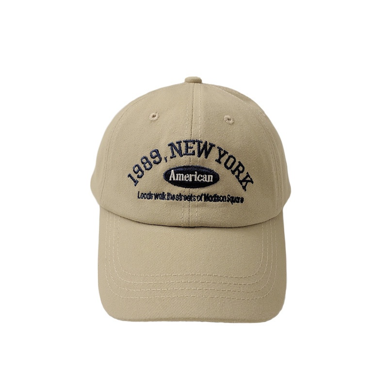 Korean Retro Baseball Cap For Women, Autumn And Winter Versatile Street Style Letter Embroidery 1989 Duckbill Cap,_voghion.com