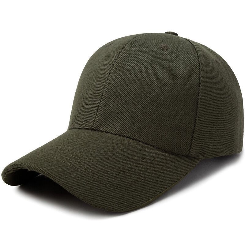 Boné de beisebol liso com alça ajustável para cabeças grandes, proteção solar, formato que afina o rosto, fecho de pressão._voghion.com