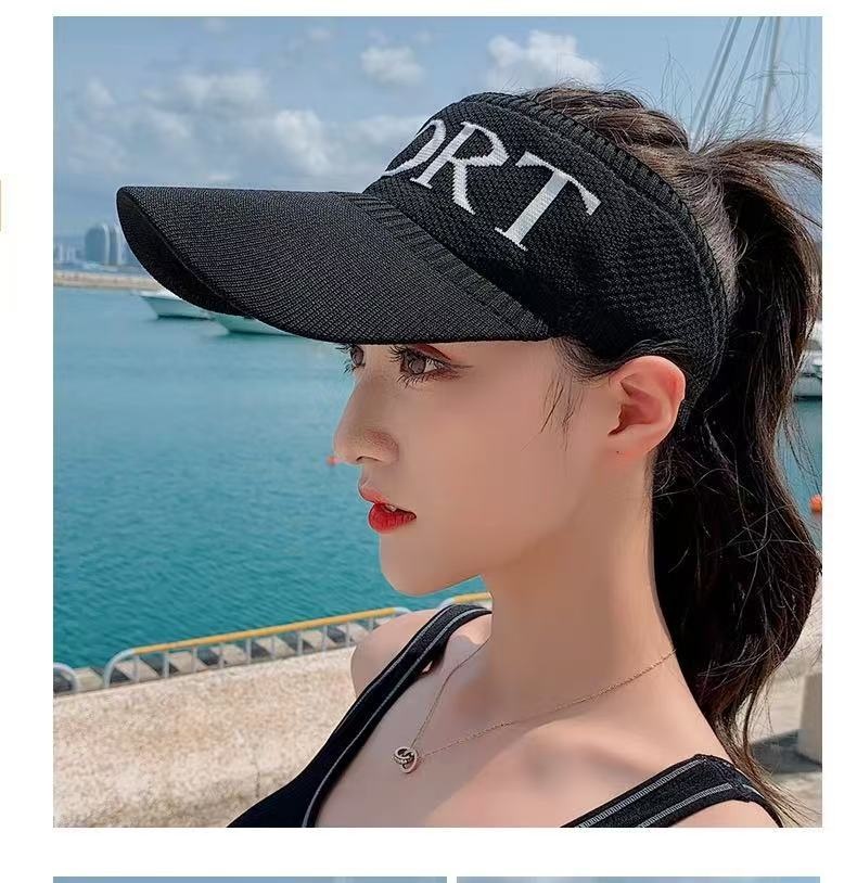 Gorra de béisbol con visera para mujer, estilo coreano, versátil y moderna, con protección solar, informal, para verano y otoño_voghion.com
