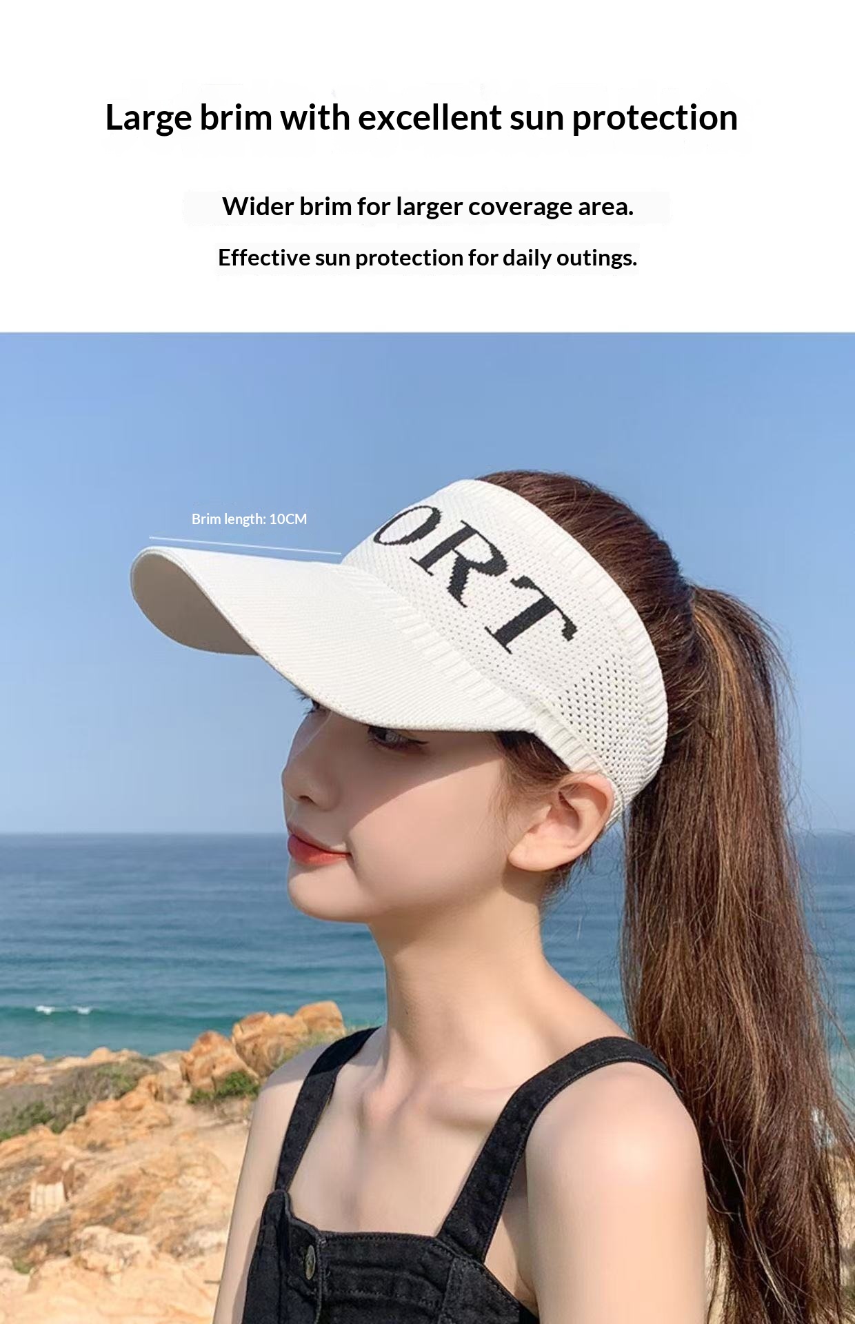 Gorra de béisbol con visera para mujer, estilo coreano, versátil y moderna, con protección solar, informal, para verano y otoño_voghion.com