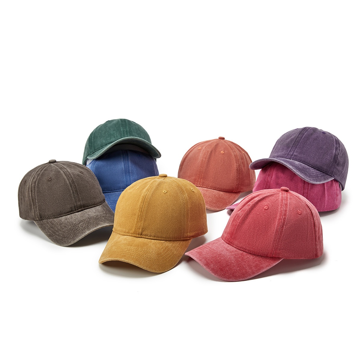 Cross-border Hot-selling In-stock Distressed Washed Baseball Embroidered Denim Cap, Breathable Printed Custom Hats_voghion.com