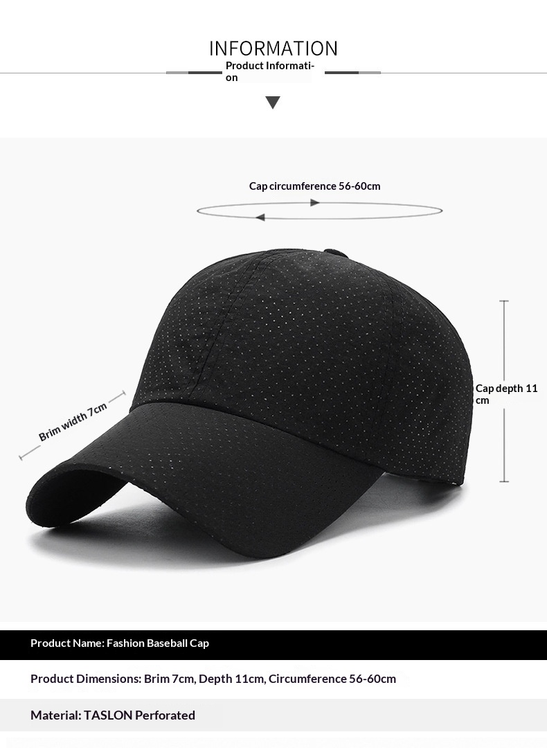 Gorra de béisbol secado rápido para hombre y mujer deporte_voghion.com