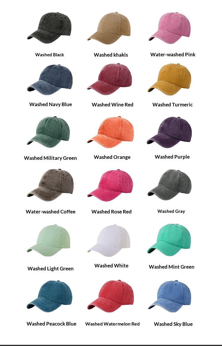 Embroidered Distressed Washed Denim Baseball Cap For Daily Wear_voghion.com