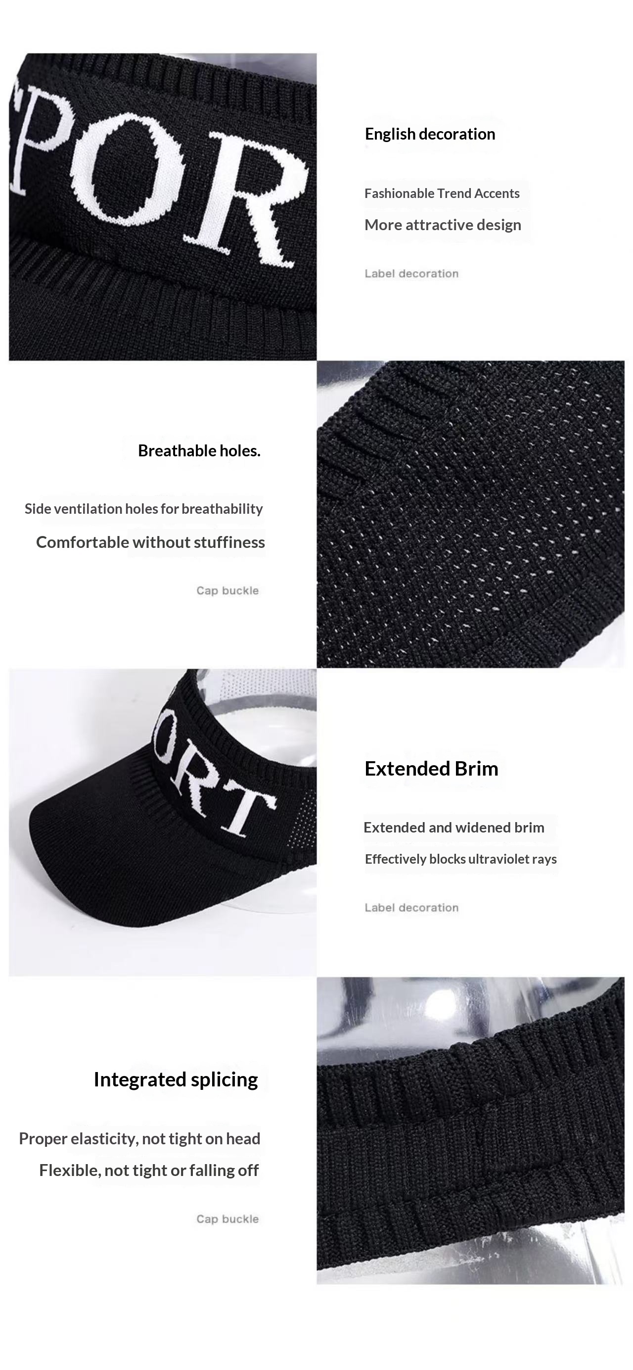 Gorra de béisbol con visera para mujer, estilo coreano, versátil y moderna, con protección solar, informal, para verano y otoño_voghion.com