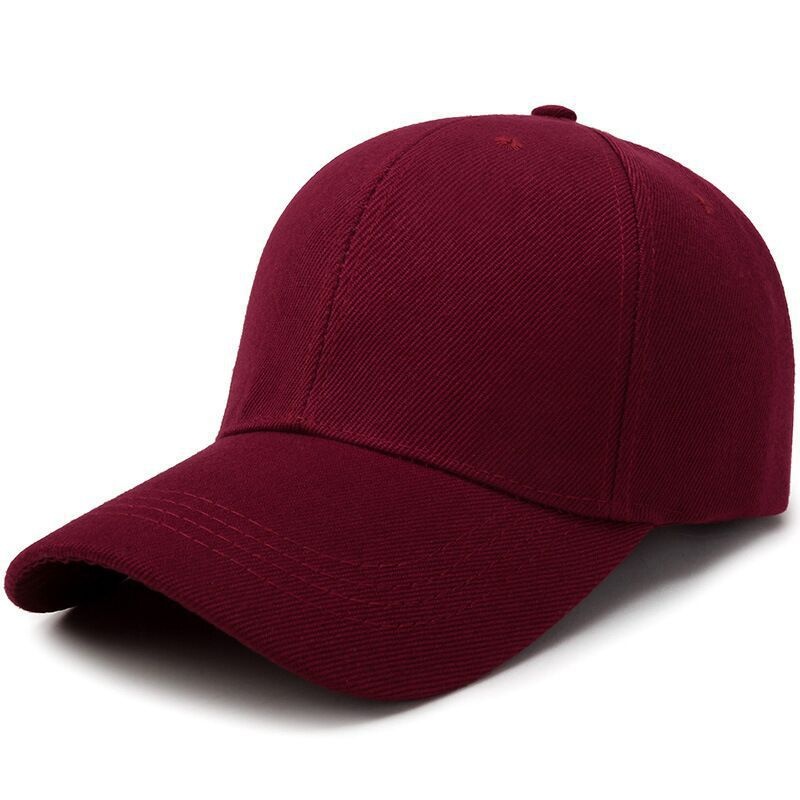 Boné de beisebol liso com alça ajustável para cabeças grandes, proteção solar, formato que afina o rosto, fecho de pressão._voghion.com