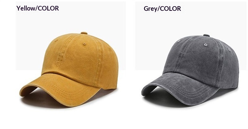 Washed Cotton Solid Color Plain Baseball Cap For Women And Men, Casual Duckbill Cap, Korean Style Vintage Adjustable Hat_voghion.com