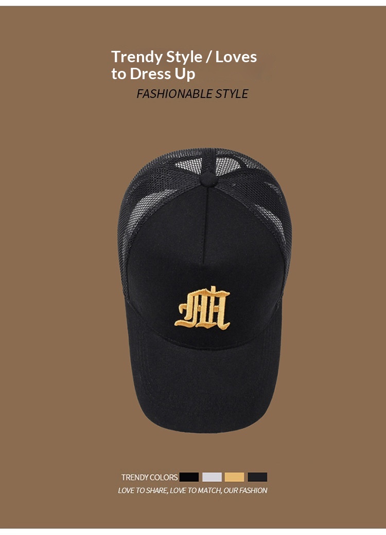 Breathable Mesh Baseball Cap Sun Protection Unisex Adjustable_voghion.com