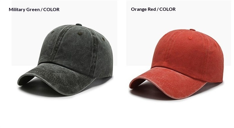 Washed Cotton Solid Color Plain Baseball Cap For Women And Men, Casual Duckbill Cap, Korean Style Vintage Adjustable Hat_voghion.com