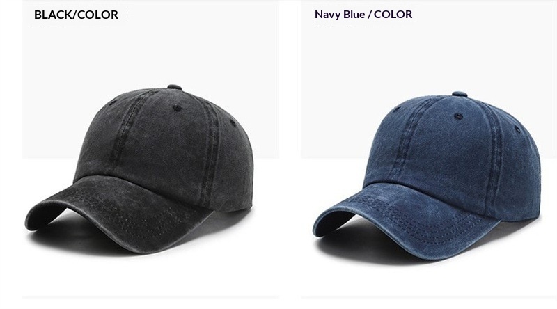 Washed Cotton Solid Color Plain Baseball Cap For Women And Men, Casual Duckbill Cap, Korean Style Vintage Adjustable Hat_voghion.com