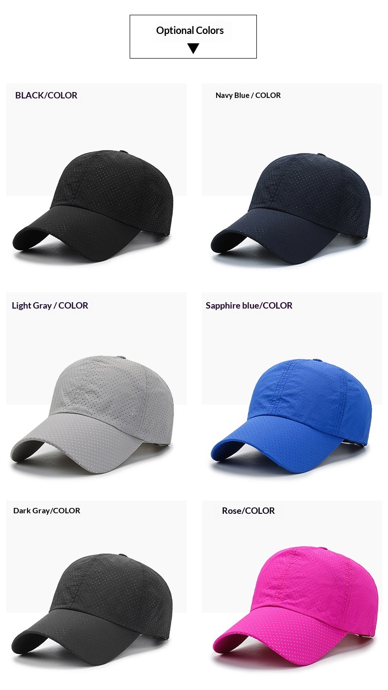 Gorra de béisbol secado rápido para hombre y mujer deporte_voghion.com