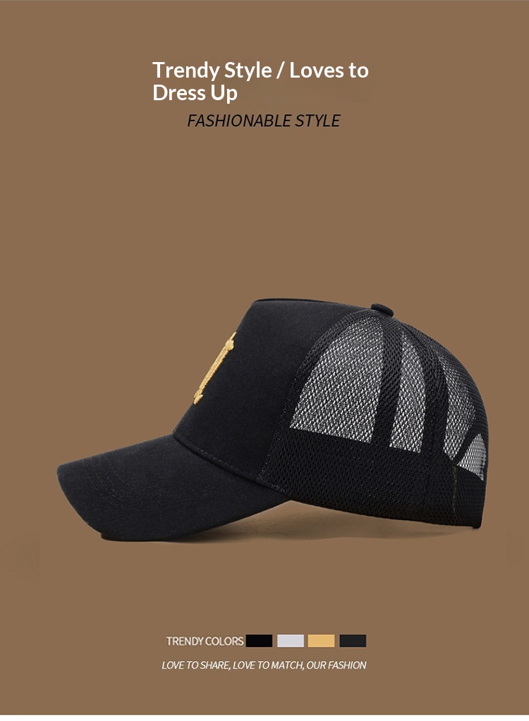 Breathable Mesh Baseball Cap Sun Protection Unisex Adjustable_voghion.com