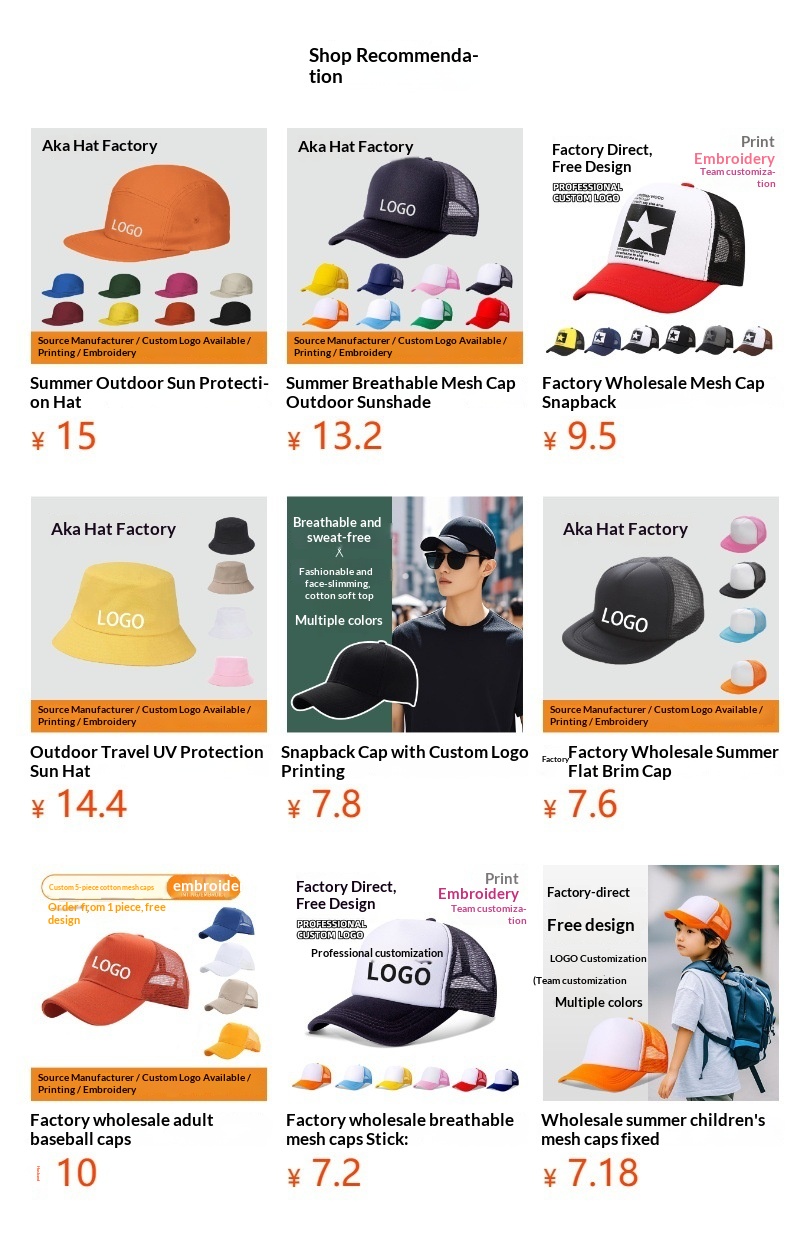 Baseball Cap Personalised With Embroidery Or Print Pure Cotton_voghion.com