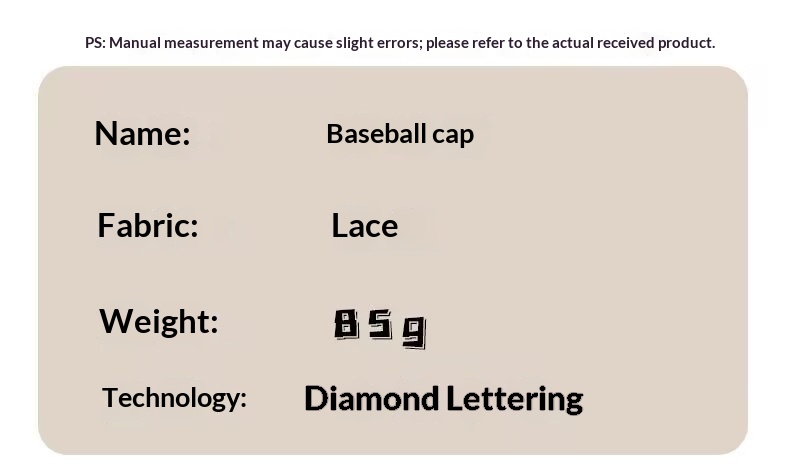 Rhinestone Baseball Cap For Women, Slimming Duckbill Sun Hat_voghion.com