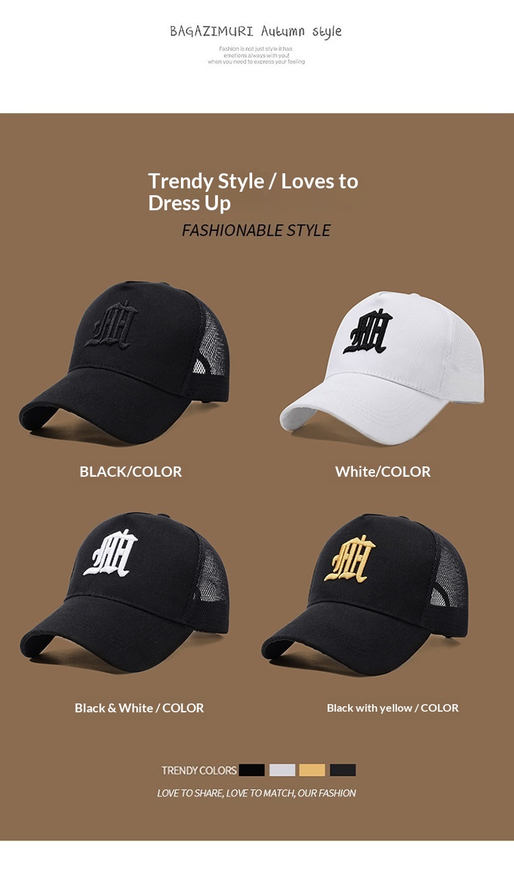 Breathable Mesh Baseball Cap Sun Protection Unisex Adjustable_voghion.com