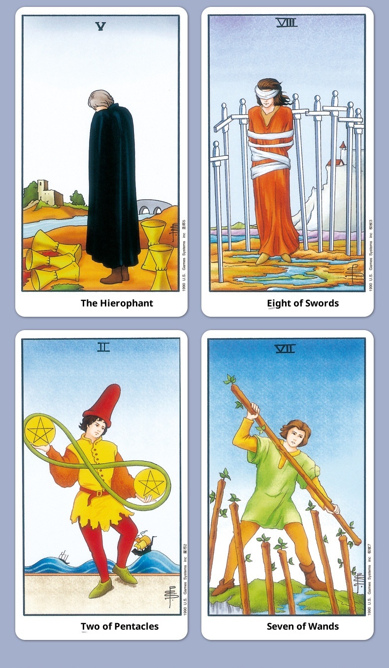 PeakGo Smith-Waite Orijinal Başlangıç Seviyesi Masa Oyunu Tam Set Tarot Kartları_voghion.com