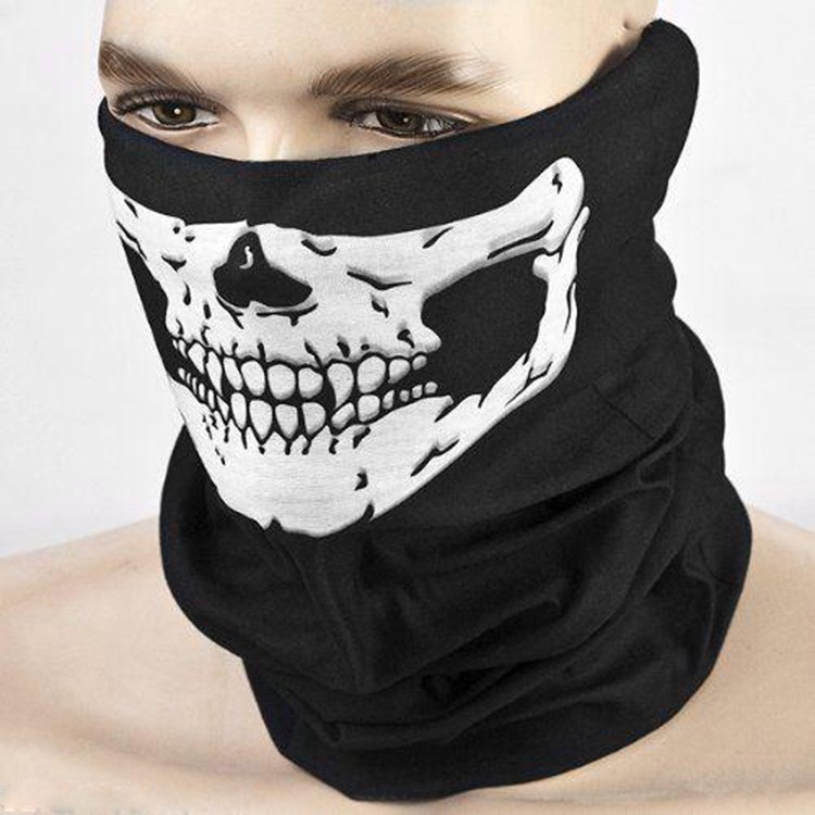 PeakGo 8 Colors Seamless Multifunctional Cycling Mask Versatile Magic Warm Neck Gaiter Halloween Prop CS Skull Headscarf_voghion.com