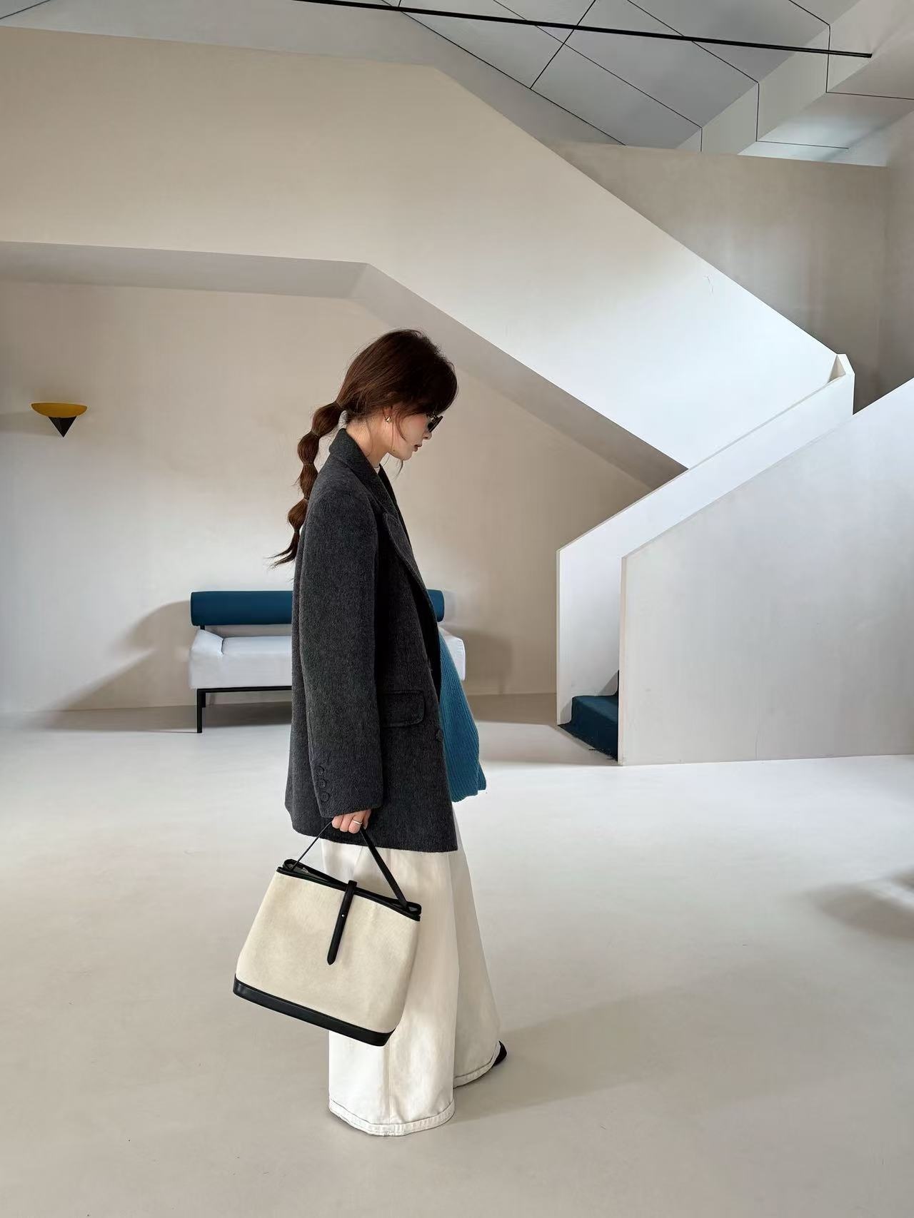Eleganter Doppelseitiger Wollmantel Mit Revers Für Herbst Winter_voghion.com