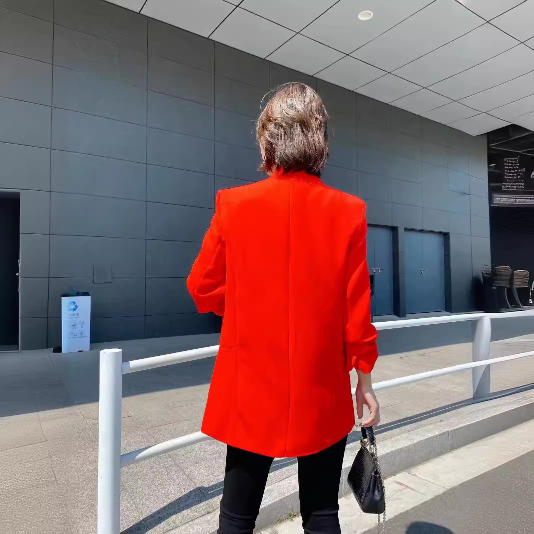 23 Models Of DT-27194 Autumn New Arrivals, European And American Style Pleated Three-quarter Sleeve Solid Color_voghion.com