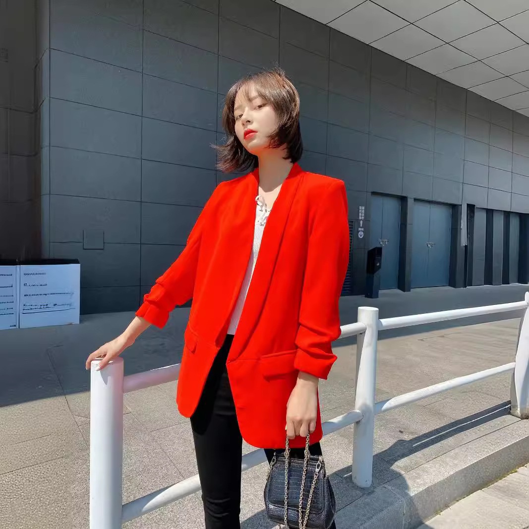 23 Models Of DT-27194 Autumn New Arrivals, European And American Style Pleated Three-quarter Sleeve Solid Color_voghion.com