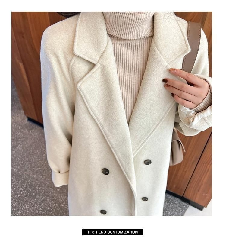 Damen Wollmantel Mit Steppfutter Und Reverskragen Für Den Winter_voghion.com