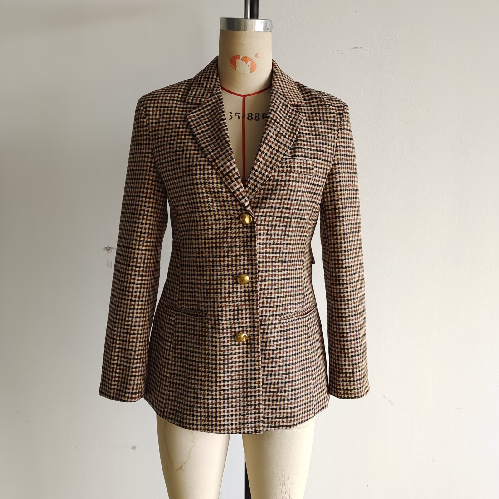 Blazer donna pied-de-poule stile francese moda versatile_voghion.com